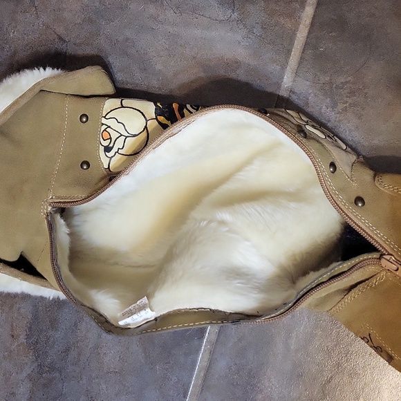 Vintage Ed Hardy Suede Tiger Boots Size 6 - Picture 10 of 11